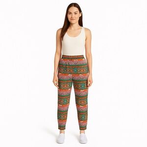 Vintage Timbuktu Station Tribal Print Cotton Pants